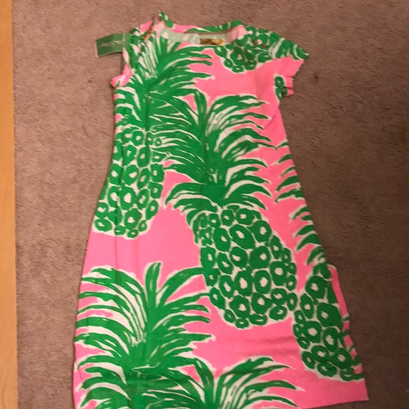 Lilly Pulitzer Loren dress pink pout flamingo - Picture 7 of 8